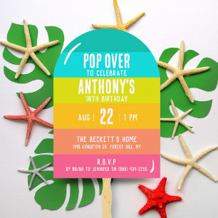 Invitación Divertido y moderno Summer Popsicle Cualquier cump