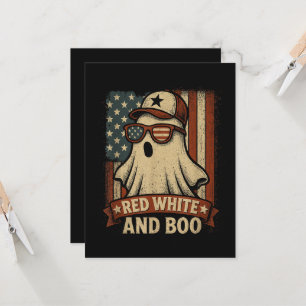 Invitación Divertido y patriótico Rojo blanco y boo