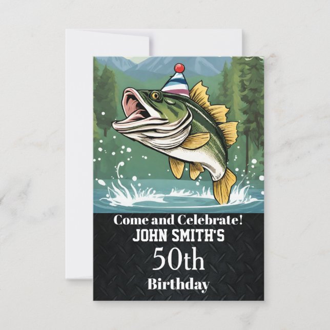 Invitación Divertidos hombres de la fiesta de cumpleaños de l (Anverso)