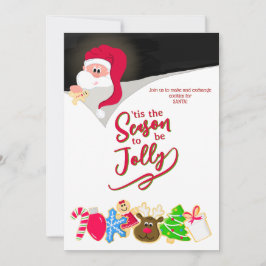 Invitación Divertidos Navidades Cookie Exchange Fiesta