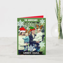 Invitación Divertidos Navidades personalizados gorras foto In