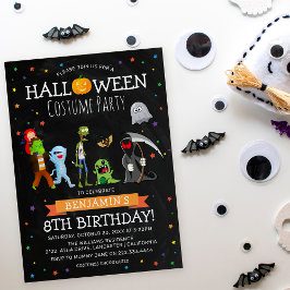 Invitación Divertidos niños de Halloween disfrazan fiesta de