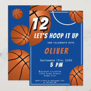 Invitación Diviértete con Baloncesto Deportes Cumpleaños de N