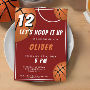 Invitación Diviértete con Baloncesto Pelota Deportes Cumpleañ