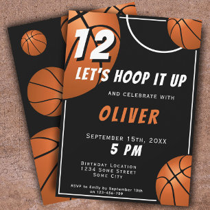 Invitación Diviértete con Baloncesto Pelota Deportes Cumpleañ