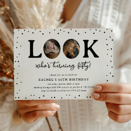 Invitación Diviértete con Quién Cumple 50' 2 x foto Cumpleaño