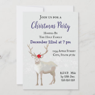 Invitación Diviértete con Reno de Navidad Moderno Personaliza