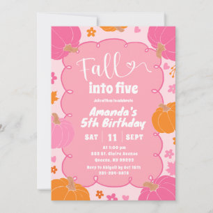 Invitación Diviértete Cumpleaños Colorido Calabaza Otoño para