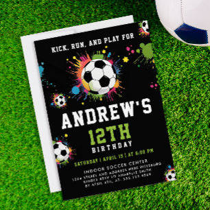 Invitación Diviértete en una Colorida Fiesta de Cumpleaños de