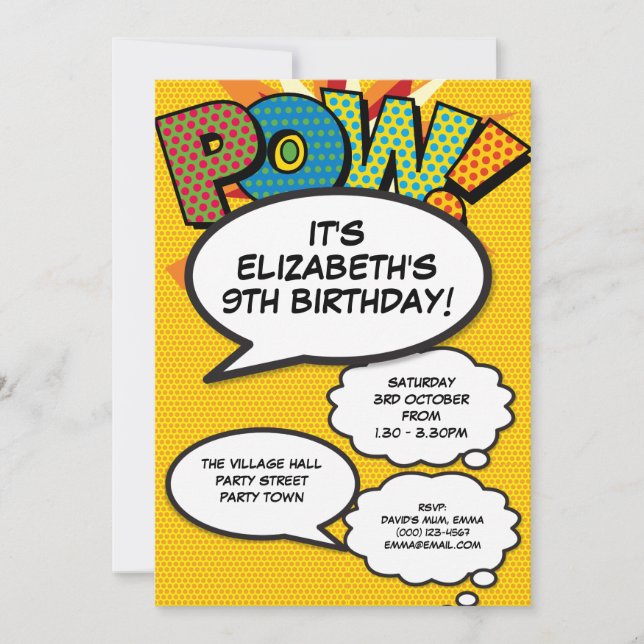 Invitación Diviértete en una fiesta de cumpleaños moderna de  (Anverso)