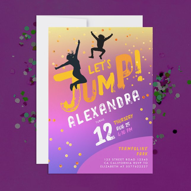 Invitación Diviértete saltando en la moderna trampolín de col (Subido por el creador)