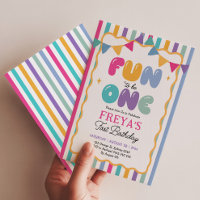 Diviértete siendo uno: Cumpleaños 1 niña rayas col