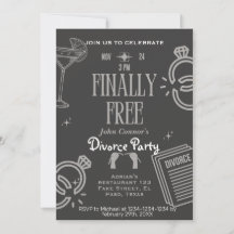 Divorcio fiesta invita: Finalmente libre, celebrac