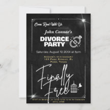 Divorcio fiesta invita: Finalmente pájaro libre y 