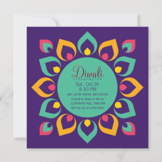Invitación Diwali Deepa Rangoli