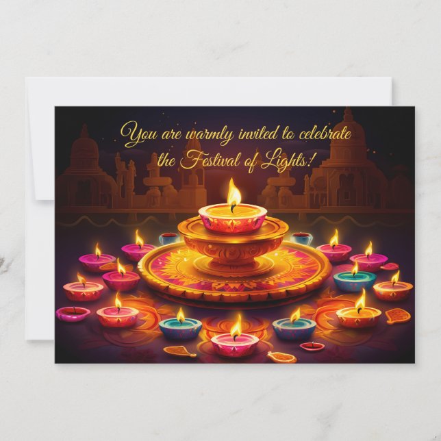 Invitación Diwali Glow (Anverso)