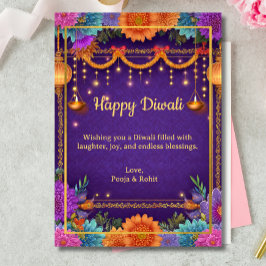 Invitación Diwali Ilustracion claro de luces de Diwali de oro