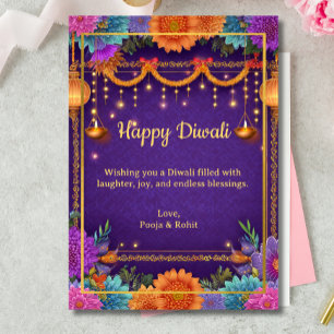 Invitación Diwali Ilustracion claro de luces de Diwali de oro
