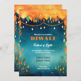 Invitación Diwali Reverie festivo