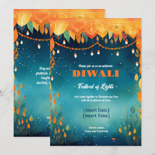 Invitación Diwali Reverie festivo