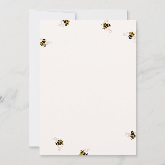 Invitación DIY Blank Abejas de miel (Anverso)
