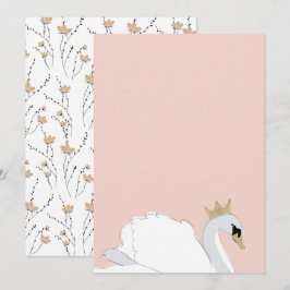 Invitación DIY Blank Swan Princess Fiesta