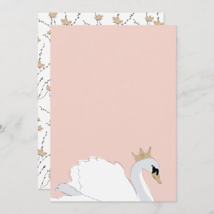 Invitación DIY Blank Swan Princess Fiesta