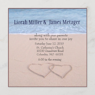 invitación diy de la boda de playa
