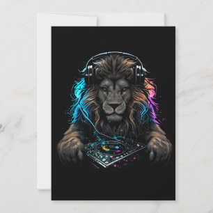 Invitación DJ como león salvaje