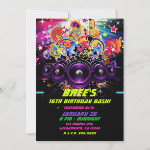 Invitación DJ de Hip Hop de Club Urbano Fiesta de Baile