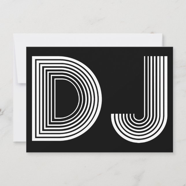 Invitación DJ vintage (Anverso)