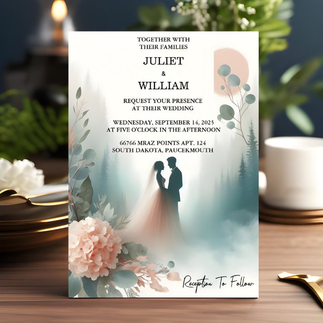 Invitación Do Eucalyptus Lace Tulle Pastel Dusty Blue Boda (Subido por el creador)