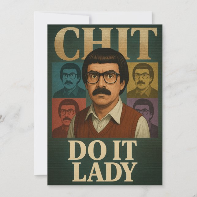Invitación Do It Lady Meme - Gracioso Diseño De Citas Retro (Anverso)