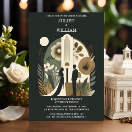 Invitación Do Retro 70's 80s Fast Bold Boho Boda del juzgado