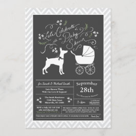Invitación Doberman Pinscher Dog Baby Shower Sexo neutral