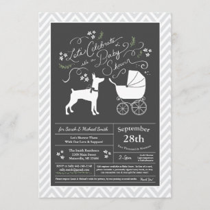 Invitación Doberman Pinscher Dog Baby Shower Sexo neutral