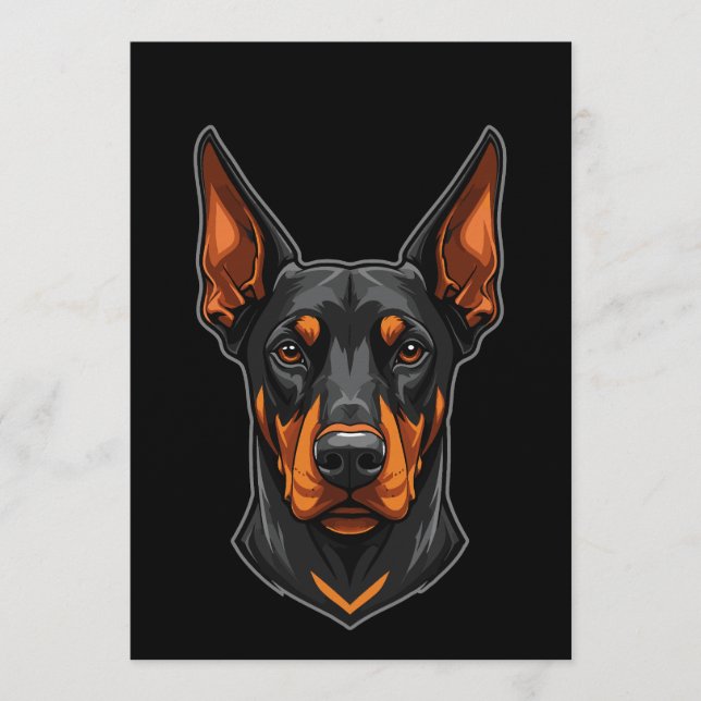 Invitación Dobermann Vibes – Für alle mit ’nem Dobie (Anverso)