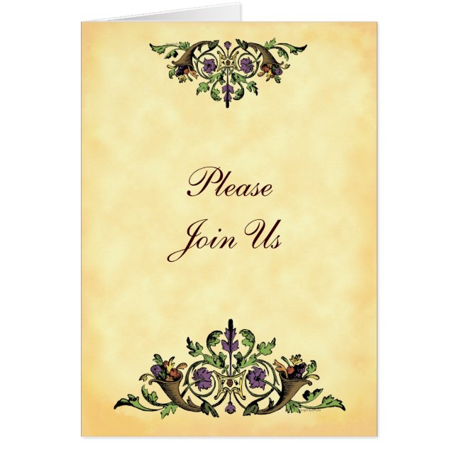 Invitación doblada al Día de Acción de Gracias Cor (Frente)