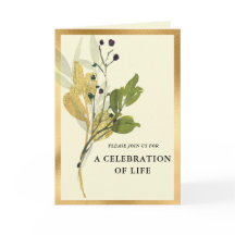 Invitación doblada al monumento de la foto del oro