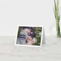 Invitación doblada con foto enmarcada