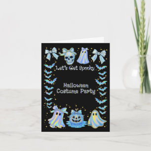 Invitación doblada de Halloween para niños con mie