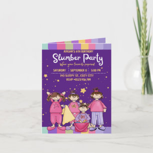 Invitación doblada de la fiesta de cumpleaños de l
