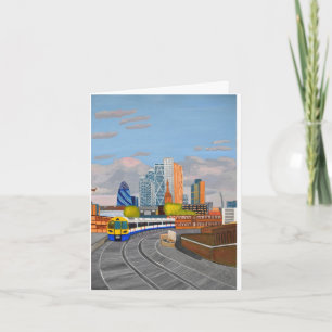 Invitación doblada del tren de Londres