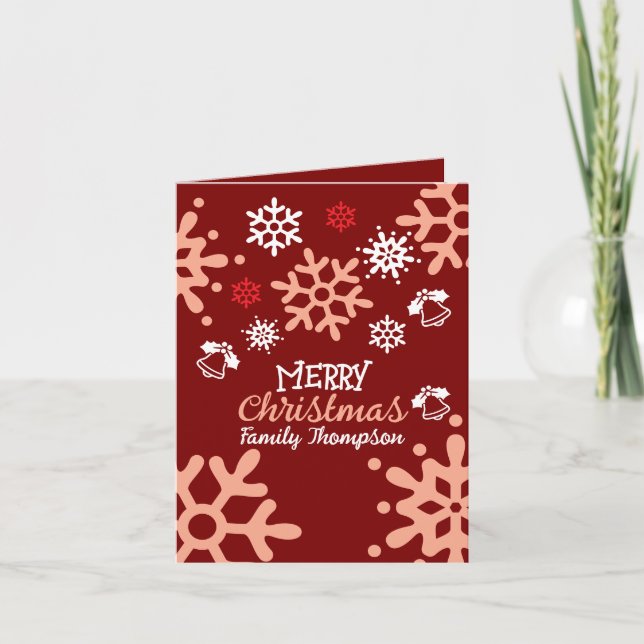 Invitación doblada Feliz Navidad (Anverso)