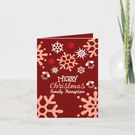 Invitación doblada Feliz Navidad