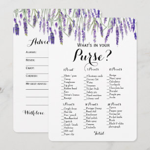 Invitación Doble cara - 2 bolso de juegos de ducha de novia  