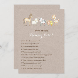 Invitación Doble cara - 2 juegos Baby Shower