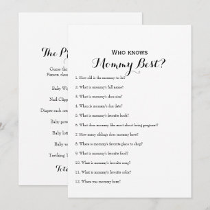 Invitación Doble cara - 2 juegos Baby Shower