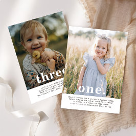 Invitación Doble cara de la foto conjunta cumpleaños - invita