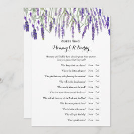 Invitación Doble cara - Deseos de juegos de Baby Shower | Adi